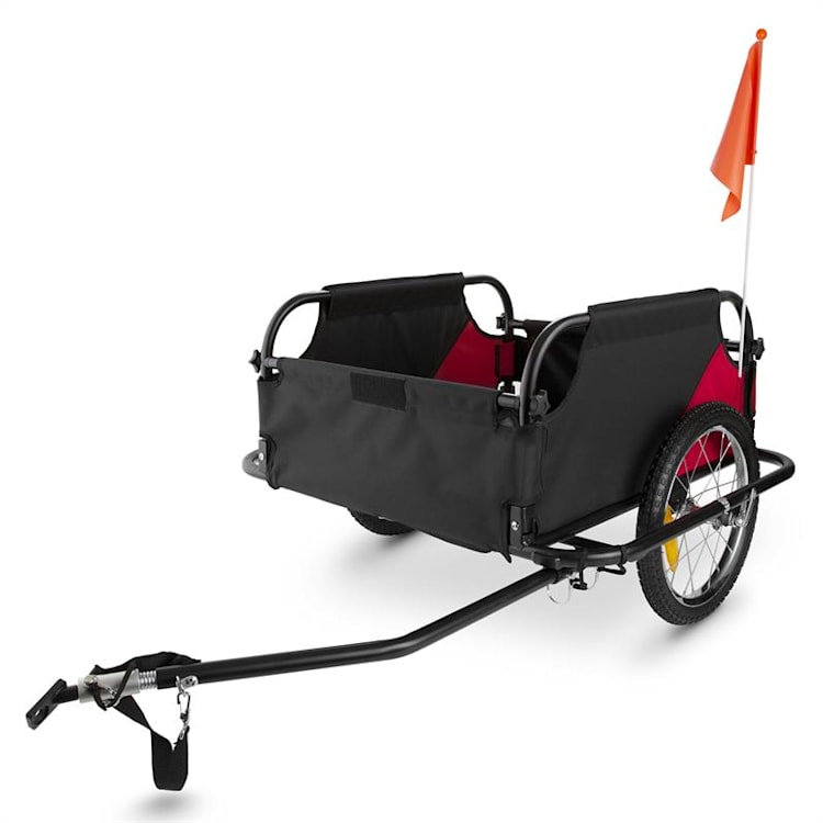 Mountee Fahrradanhänger Lastenanhänger 130l 60kg Stahlrohr Rot