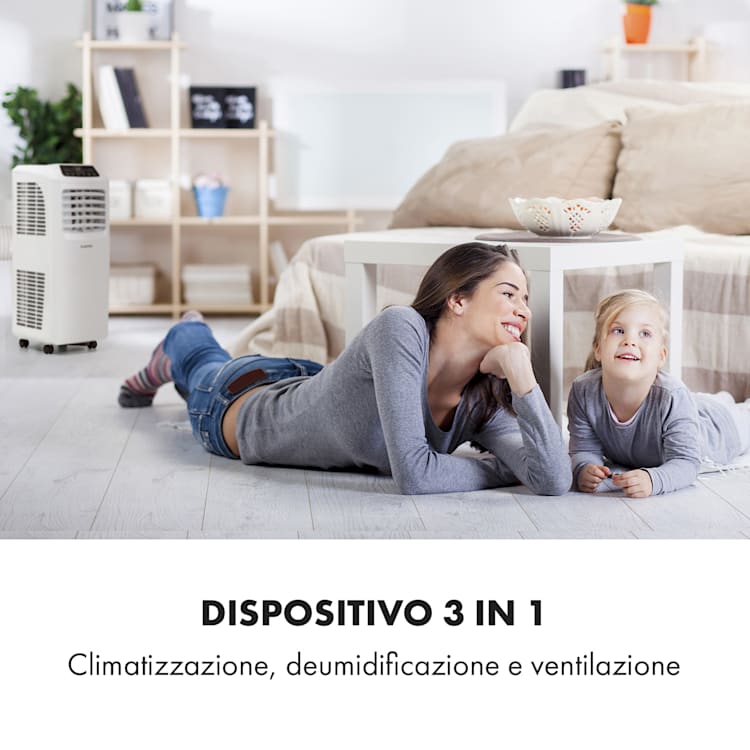 Pure Blizzard climatizzatore 3 in 1, climatizzatore deumidificatore e ventilatore, 7000 BTU Bianco