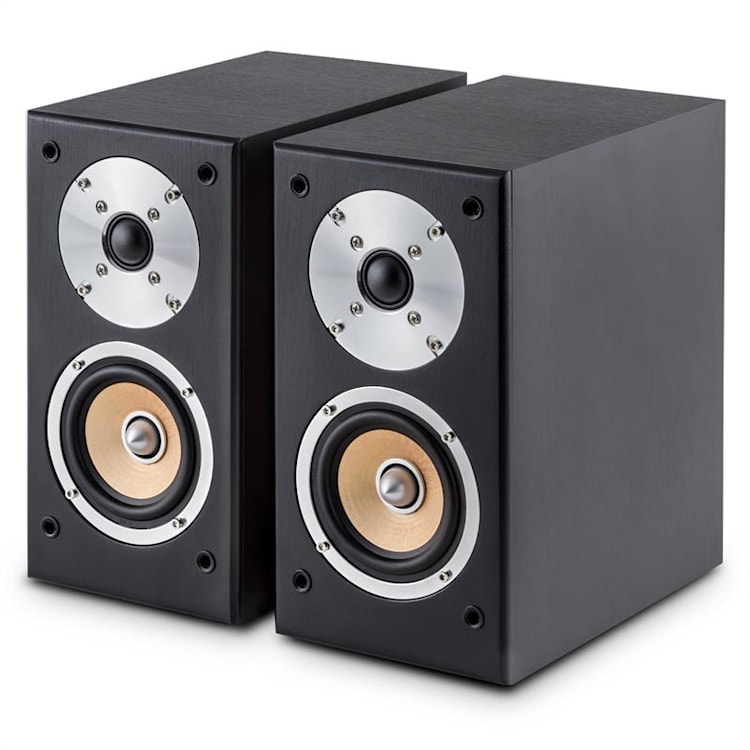 Linie-501 BS-BK Paire enceintes de bibliothèques passives 50W RMS - noir Bois Noir
