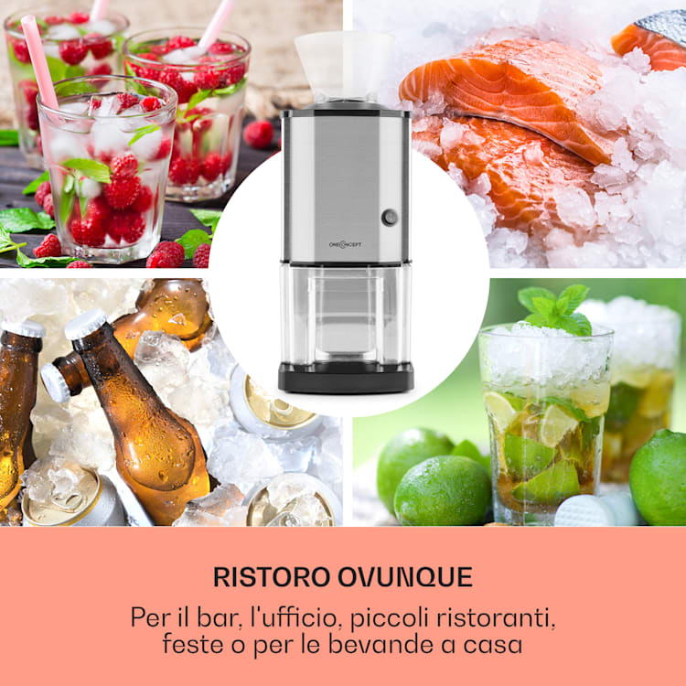 Icebreaker Macchina Tritaghiaccio 15kg/h 3,5 litri Acciaio Inox Argento