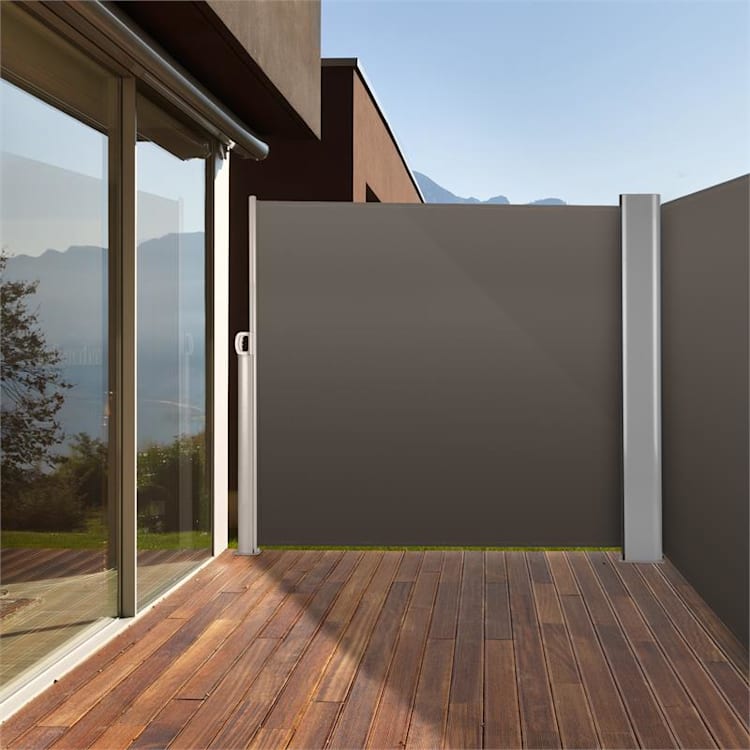Bari Doppio 616 Doppel-Seitenmarkise 6x1,6m Aluminium anthrazit 1,6 m