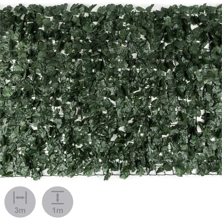 Fency Dark Ivy Clôture pare-vue Paravent 300x100 cm lierre -vert foncé 100 cm / lierre | Vert Forêt