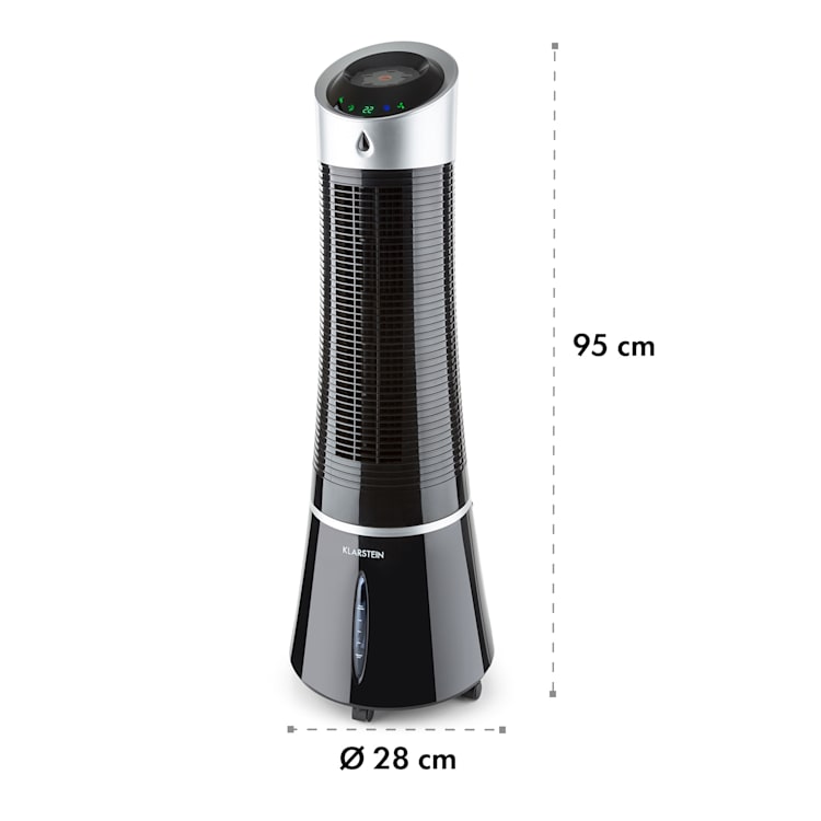 Skyscraper Ice 4-in-1 Rafraîchisseur d'air et  Ventilateur 210 m³/h 30 W Oscillation mobile Télécommande 180 m³/h | Non | Noir