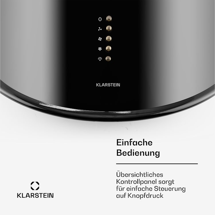 Lumio Neo Retro-Dunstabzugshaube 60cm 610m³/h A Edelstahl schwarz Schwarz