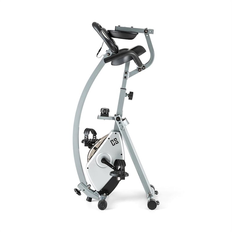 Trajector Cyclette X-Bike Schienale Supporto Laterale Pieghevole 110 kg Argento metallizzato