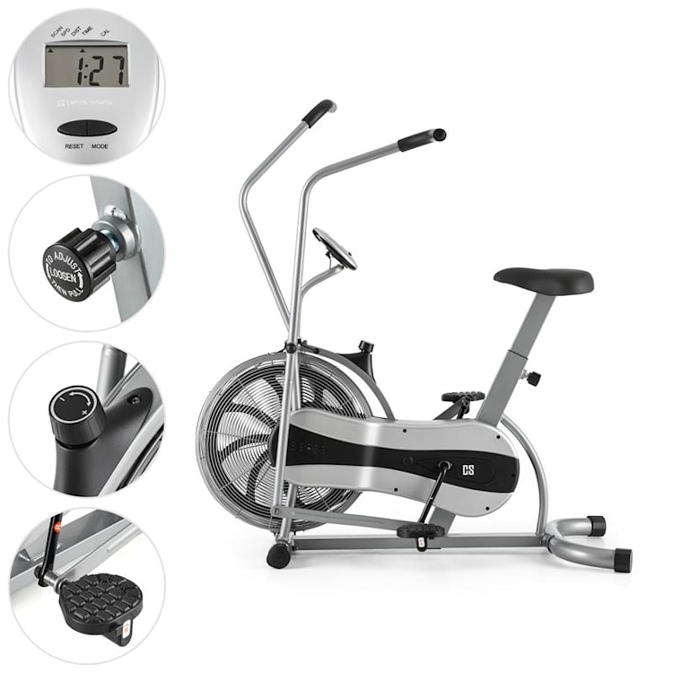 Stromstrike 2k Crosstrainer Cicloergometro fino a 120 Kg Argento argento