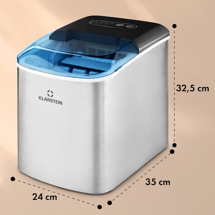 On-The-Rocks Machine à glaçons LED 12kg / 24h réservoir 2,1L inox 