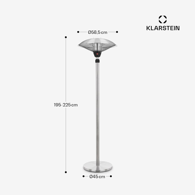 Heat Guard - Stufa a infrarossi, IP44, altezza regolabile, IR ComfortHeat, 2100 W 