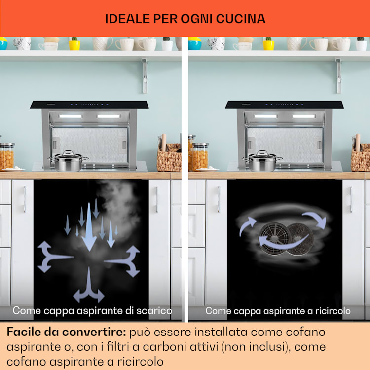Royal Flush Downdraft Cappa Aspirante 430 m³/h 60 cm 60