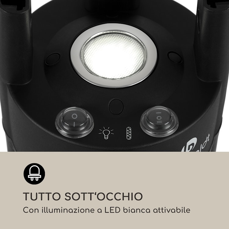 Primal Heat 65 Tavolo Bistrò Elemento Riscaldante Carbonio IR 1200 W LED 65 cm Vetro 
