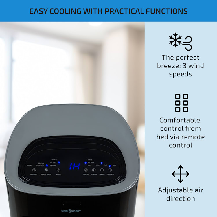 Coolster 4-in-1-Luftkühler 320 m³/h 60 W 4 Ltr Fernbedienung mobil 