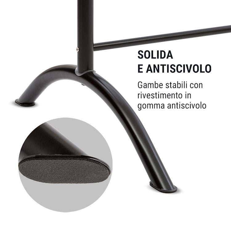Barre Anna Sbarra da Balletto, Indipendente, 220 x 113 cm, 2 x 38mm Ø 220 | Nero