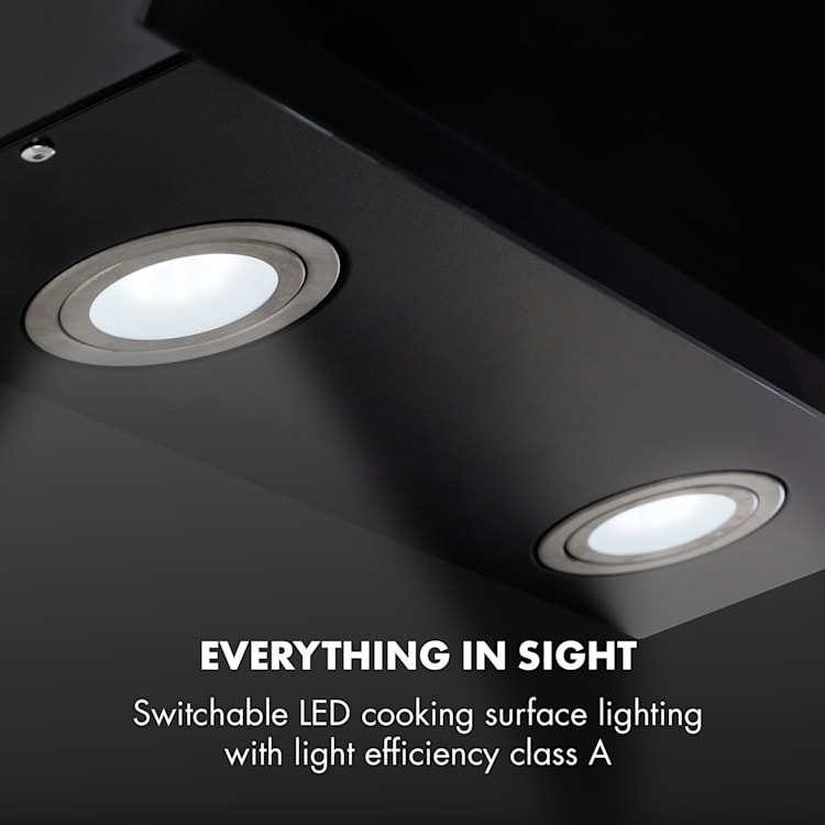 Laurel 60 Cappa Aspirante 60 cm Aria di Scarico: 350 m³/h LED Touch Nero 