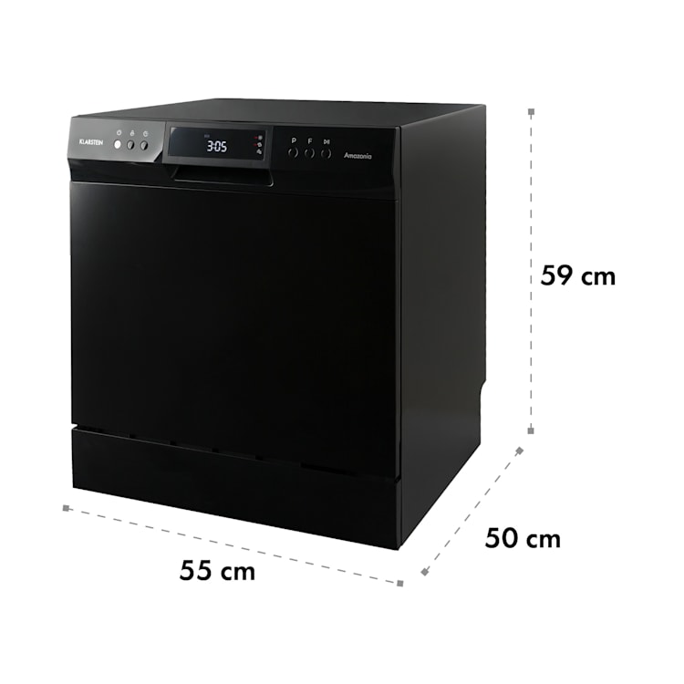 Amazonia 8 Neo Lavastoviglie, 6 programmi, display a LED Nero