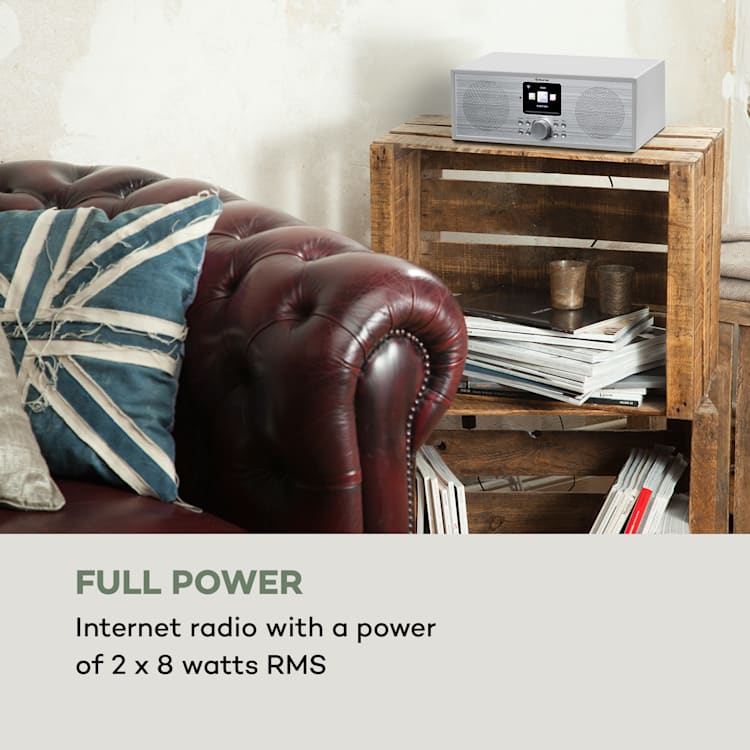 Silver Star Stereo, internetové DAB+/FM rádio, WiFi, BT, DAB+/FM, biele 