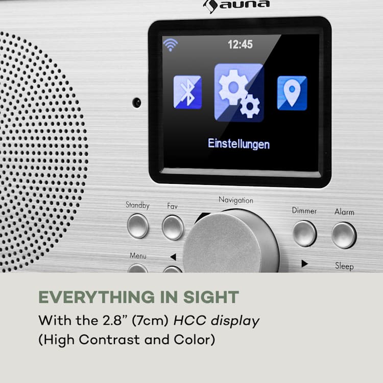 Silver Star Stereo, internetové DAB+/FM rádio, WiFi, BT, DAB+/FM, biele 