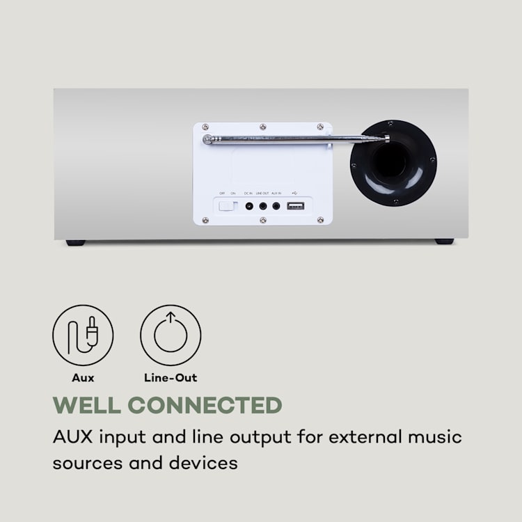 Silver Star Stereo, internetové DAB+/FM rádio, WiFi, BT, DAB+/FM, biele 