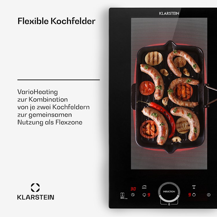 Delicatessa Slim Domino Induktionskochfeld 3500W Timer schwarz 