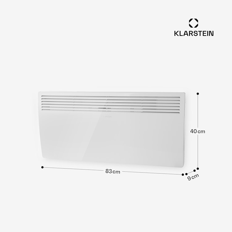 Hot Spot Slimcurve Stufa 80x40cm 40m² 2000W 5-40°C LED IP24 bianco Bianco