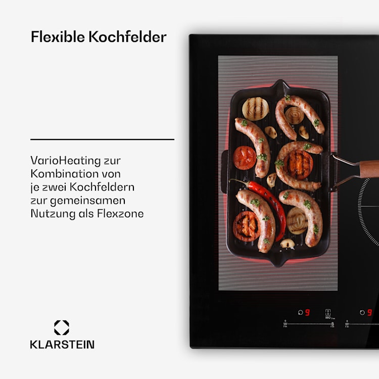 Delicatessa 77 Hybrid Plaque de cuisson encastrée à induction 4 zones 7000W vitrocéramique 