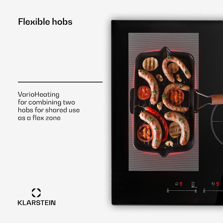Delicatessa 77 Hybrid built-in hob induction 4 zones 7000 W glass ceramic 4 (2 x rectangular, 1 x round 28 cm, 1 x round 16 cm)