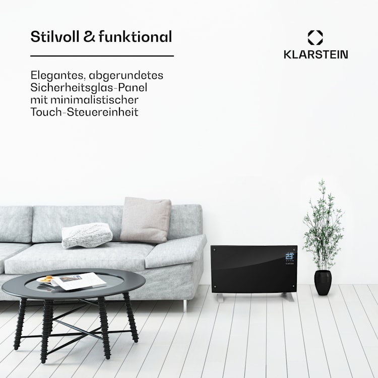 Bornholm Curved Ambient - Stufa a convezione, 1000/2000 W 