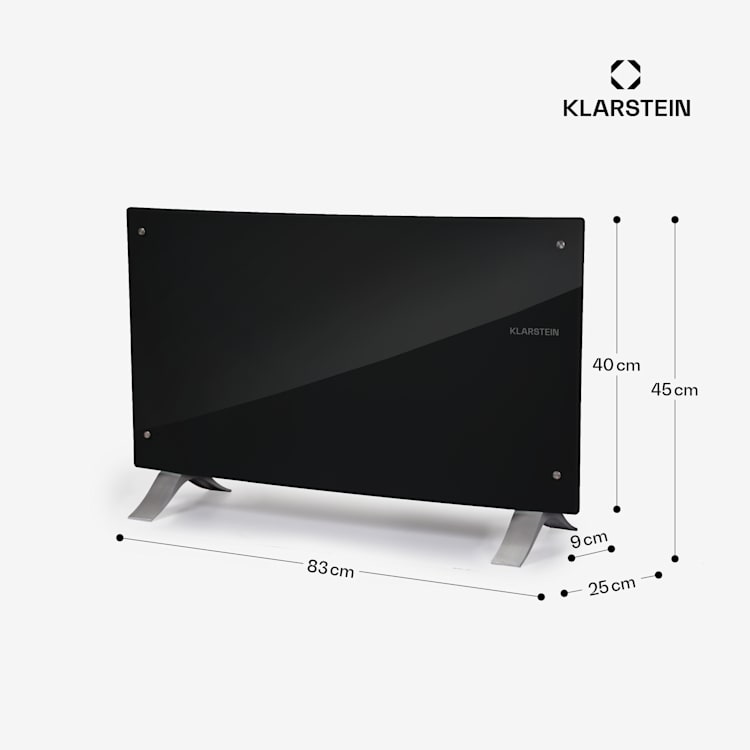 Bornholm Curved Ambient - Stufa a convezione, 1000/2000 W 