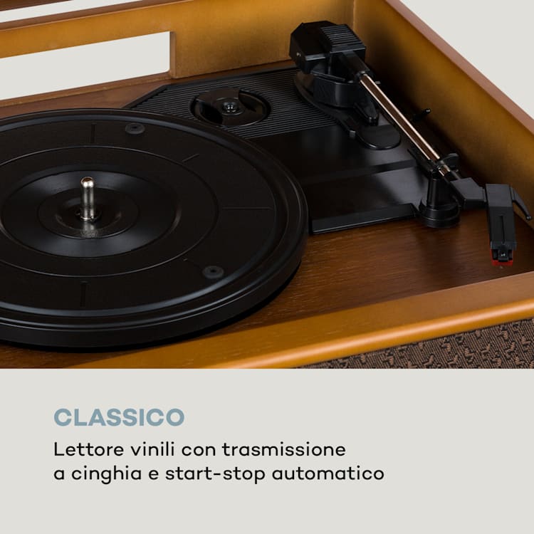 Belle Epoque 1910 Sistema stereo vintage con lettore CD e altoparlante 