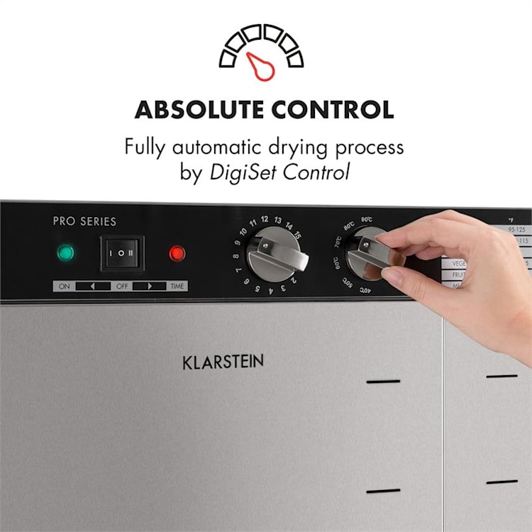Master Jerky 24 Dörrautomat 5850W 40-90 °C 15h-Timer Edelstahl silber 24 Etagen