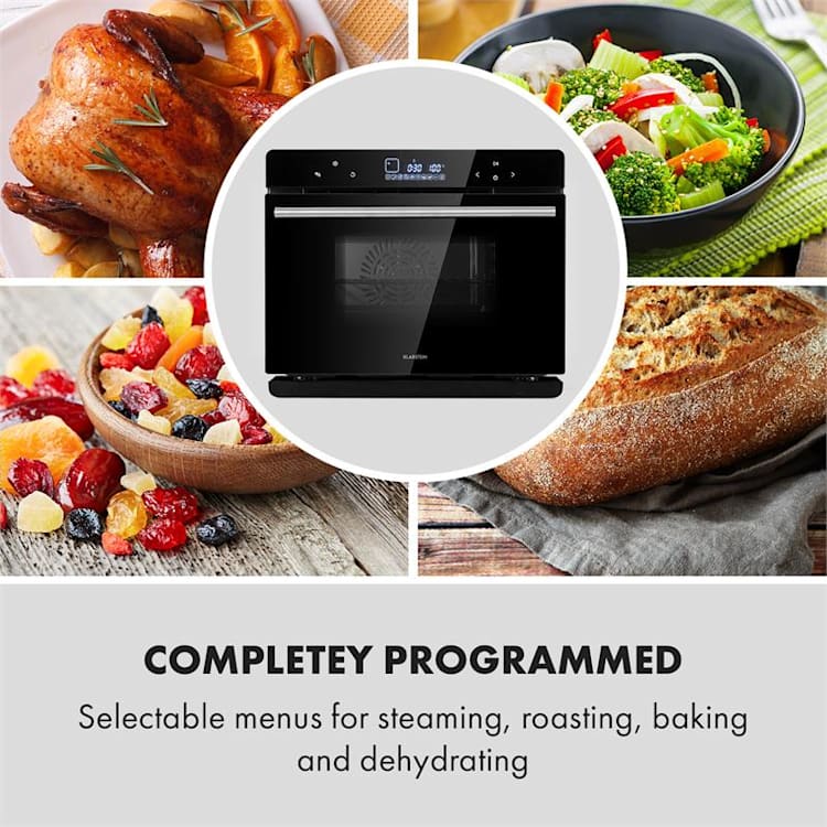 MasterFresh Steam Oven 230 ° C 24l Touch Control Panel Black 