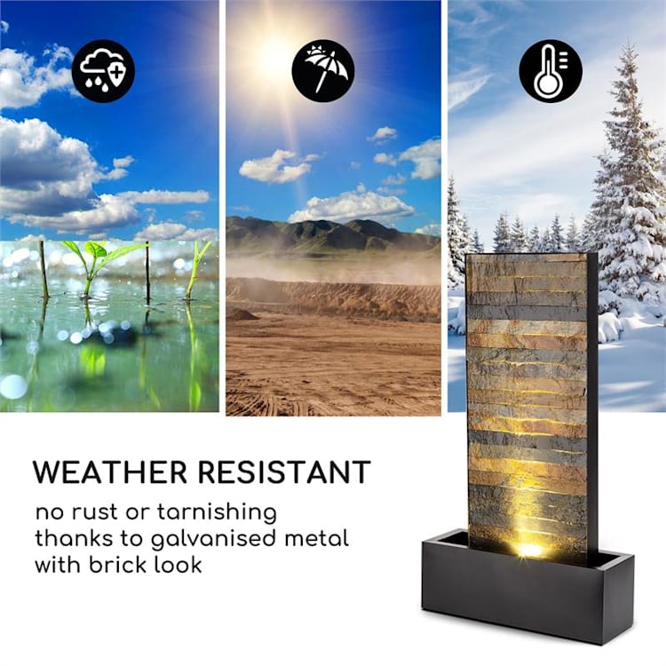 Raincastle Gartenbrunnen 12 LEDs 8W IPX8 Indoor & Outdoor 
