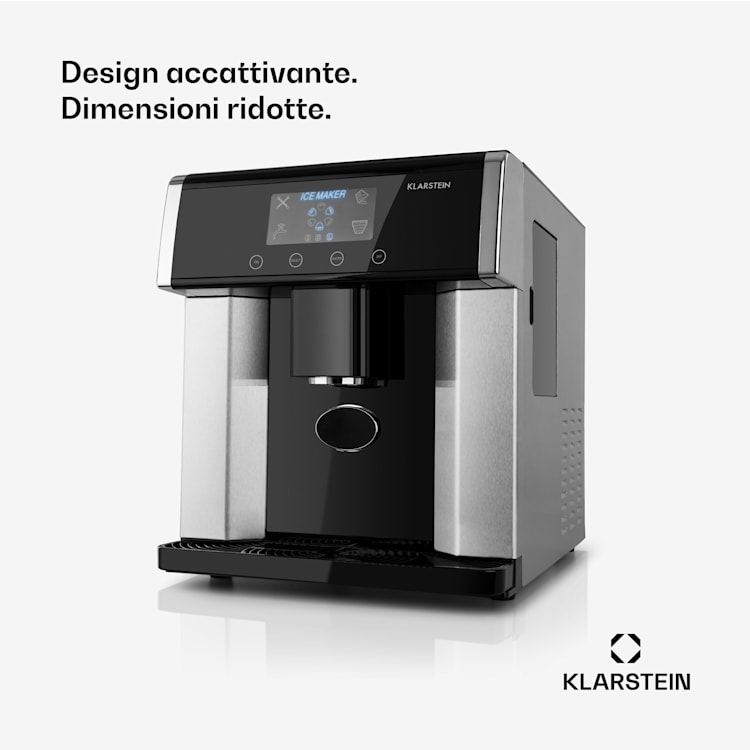 Eiszeit Macchina del Ghiaccio Acciaio Inox 3 Dimensioni argento 
