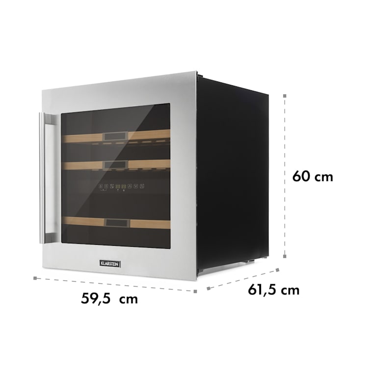Vinsider 36 wine fridge 2 cooling zones 5-22°C 85l stainless steel 36 bottles | 2 cooling zones | Stainless Steel
