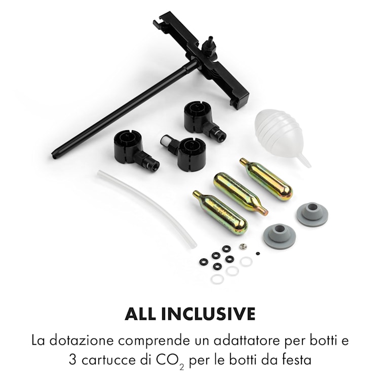 Beerkules impianto per spillare birra fusti da 5l | compressore | 120W nero 
