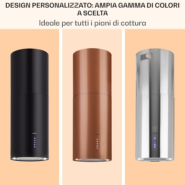 Beretta cappa aspirante a isola Ø35cm a ricircolo 650m³/h LED bianco Bianco