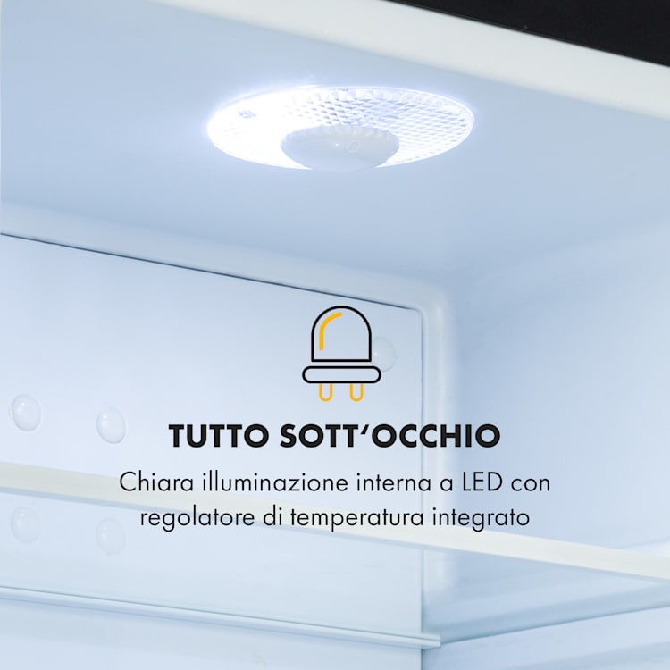 Frosty minifrigo EEC A sportello di vetro riflettente 10 litri nero 