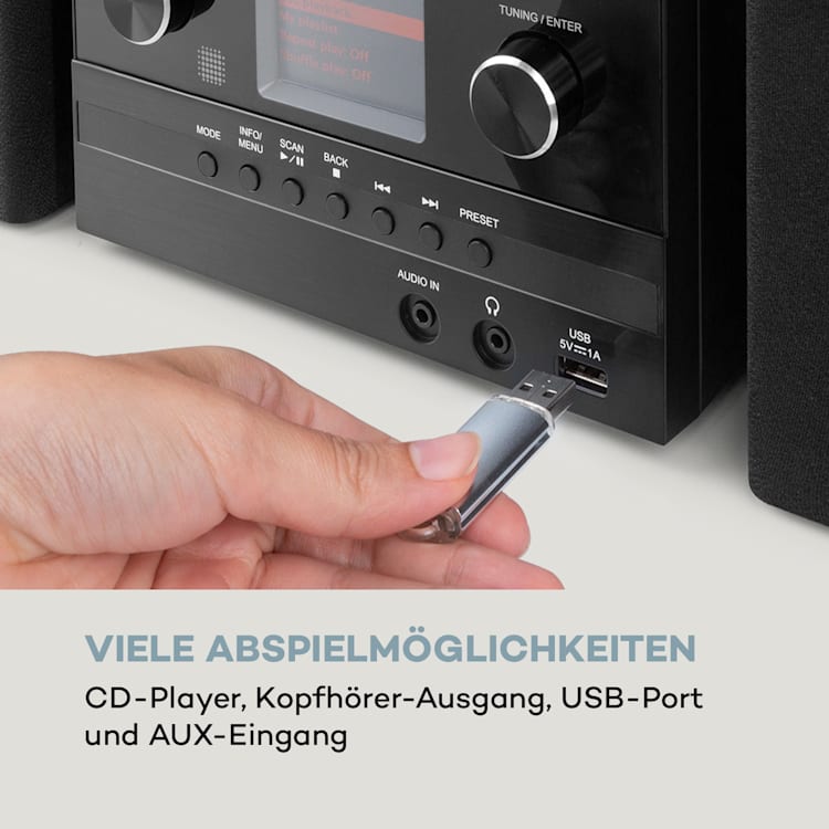 Connect System S Stereoanlage Boxen 20Wmax Internet/DAB+/UKW CD-Player 