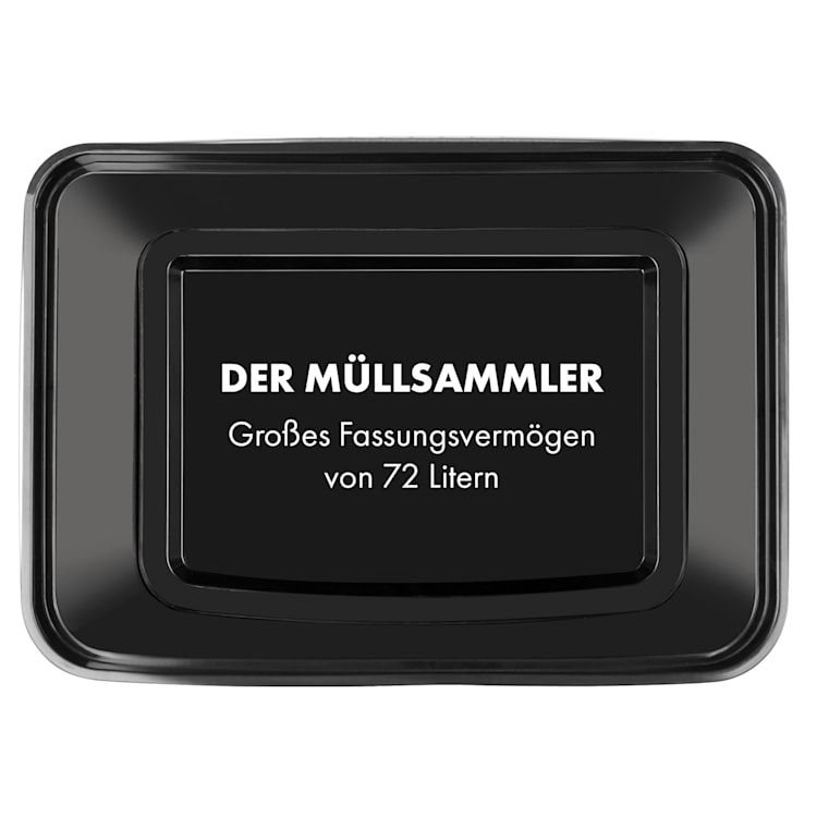 Touchless Müllsammler Sensor 72L 4 Behälter ABS PP Edelstahl gebürstet Silber-Metallic