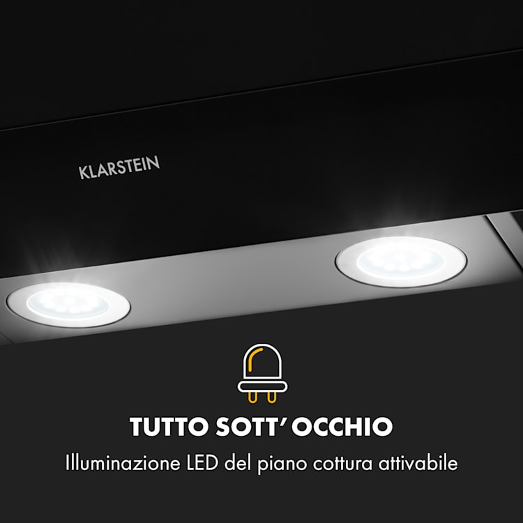 Athena 90 - Cappa aspirante, 90 cm, 300 m³/h, 69 W, acciaio inox 