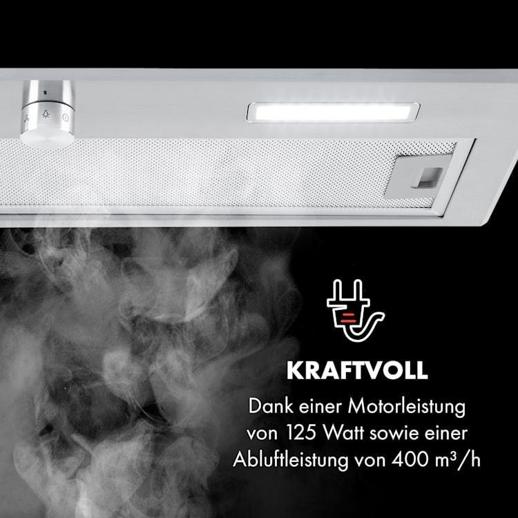 Simplica Dunstabzugshaube Einbau 70cm Abluft: 400 m³/h LED Edelstahl 70 cm