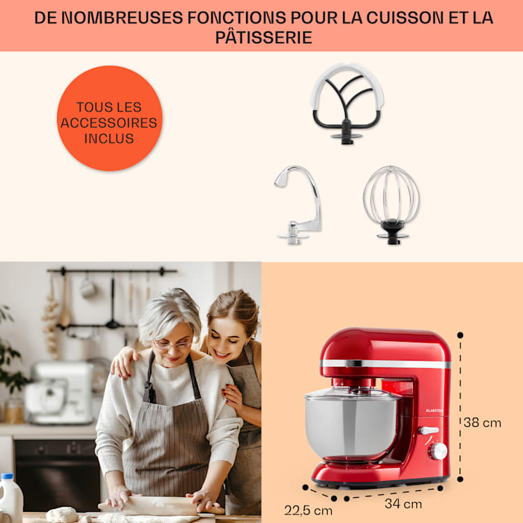 Machine à pâte BioloMix® - Mélangeur de cuisine 6 litres - Machine