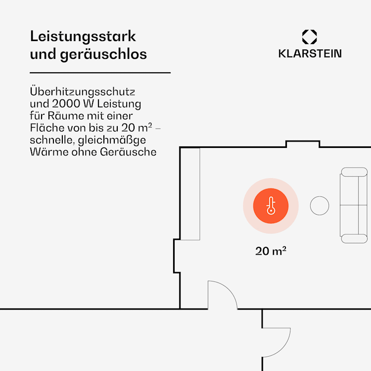 Bornholm Smart Konvektions-Heizgerät | 2000 W | SmartHeat Design: WiFi-Verbindung | LED-Display | 24-h-Timer | 2 Heizstufen: 1000 / 2000 W | IP24: Spritzwassergeschützt | Fernbedienung | Standgerät Weiß