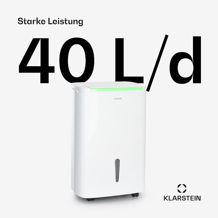 DryFy Connect 40 Luftentfeuchter WiFi Kompression 40l/d 35-45m² 40l/24h | Weiß