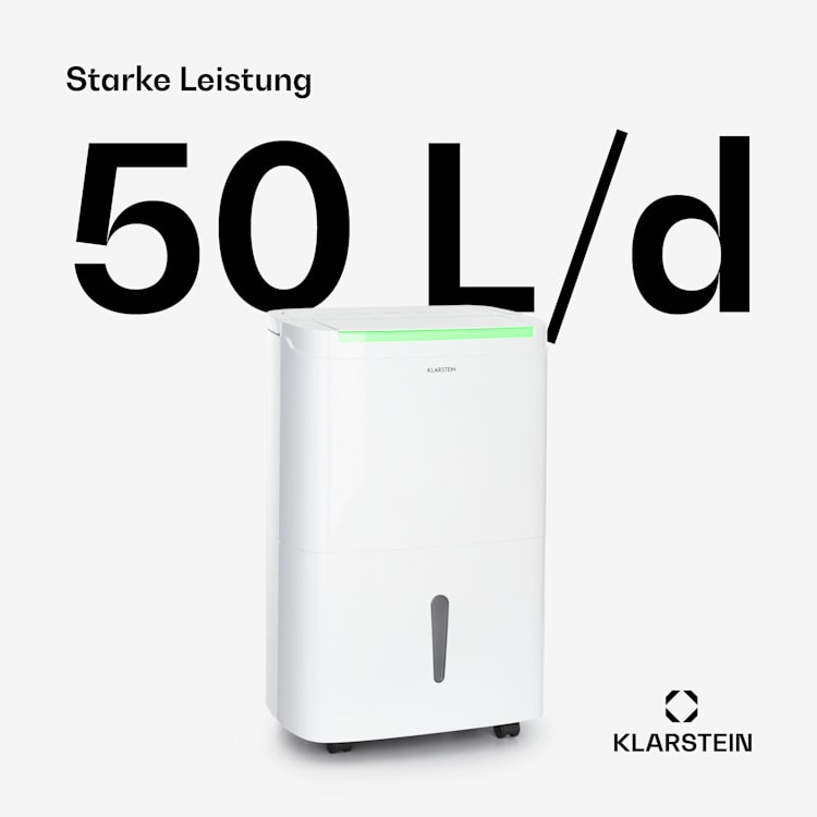 DryFy Connect 50 Luftentfeuchter WiFi Kompression 50l/d 45-55m² 50l/24h | Weiß