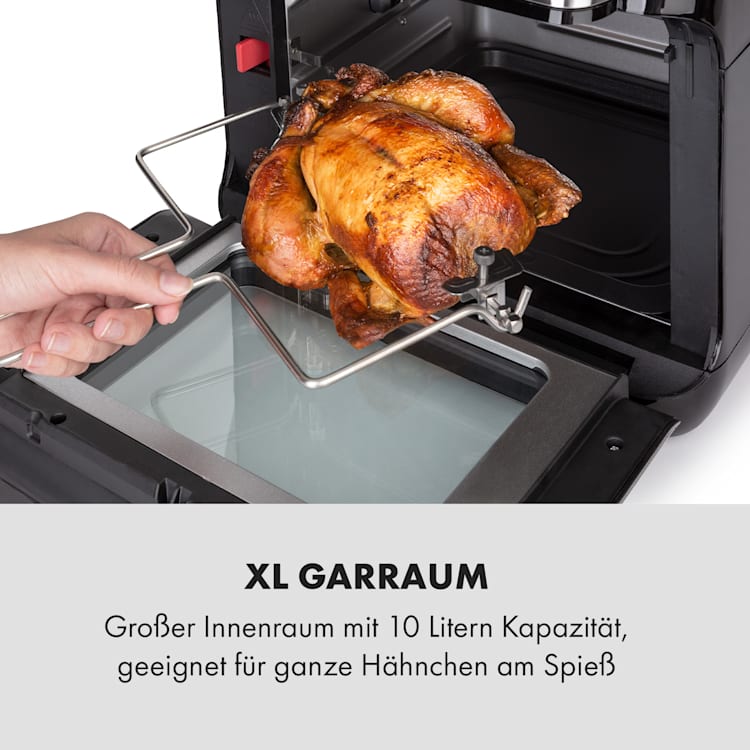 AeroVital Fry Friggitrice ad Aria 1500W 10l 9 Programmi nero/argento 