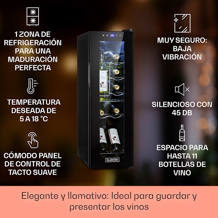 Shiraz 39 Duo Nevera para vinos 2 zonas 105 l 39 botellas 39 botellas, 2  zonas de refrigeración