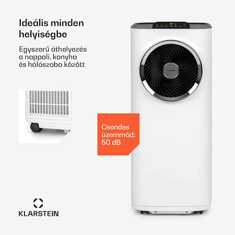 Kraftwerk Smart 12K, mobil klíma, 3 az 1-ben, 12 000 BTU, irányítás alkalmazás által, fehér 