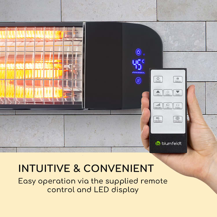 Smartwave infrapunalämmitin 2400 W WiFi sovellusohjaus musta 
