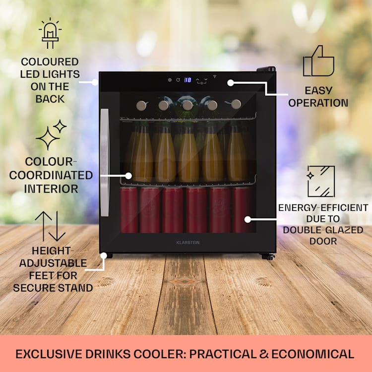 Coachella 50 Smart, hladnjak, 50 l, WiFi funkcija, pozadinsko osvjetljenje, inox. 50 L | Crna