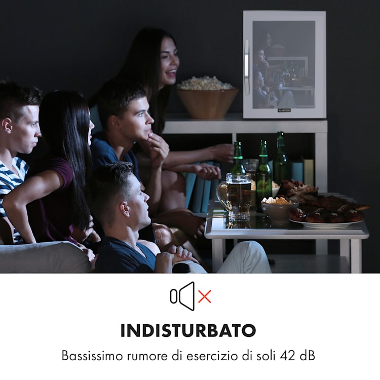 Beersafe XL Quartz - Frigorifero, 60 litri, 4 ripiani, sportello panoramico in vetro 60 Ltr | Quartz